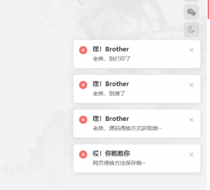 子比美化禁用F12、右键菜单、复制成功&失败提醒弹窗·零号站台